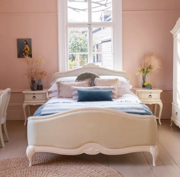 Willis & Gambier Ivory Upholstered Bed Frame